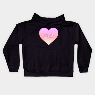 Leo Constellation Heart Kids Hoodie